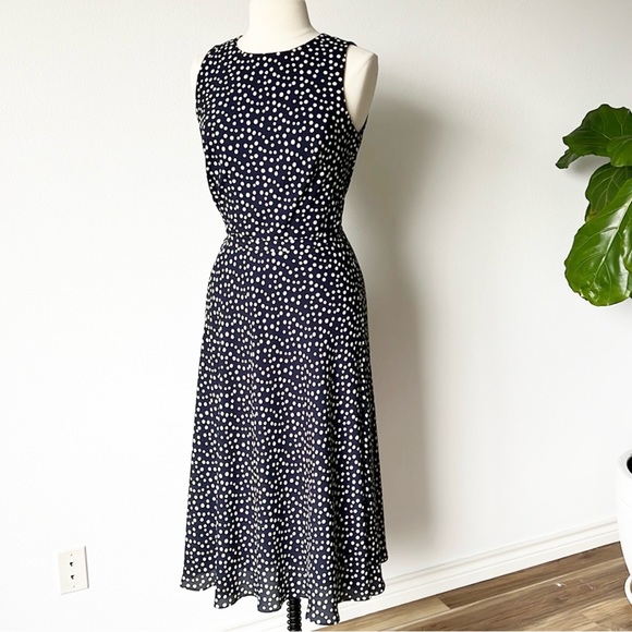 Lauren Ralph Lauren Polka Dot MIDI Dress - Picture 12 of 14
